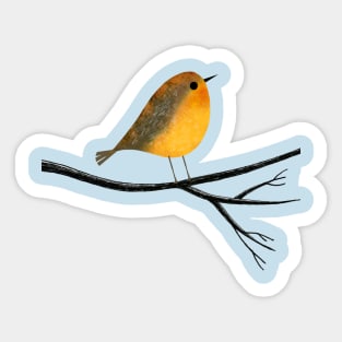 Bird on branch Sticker